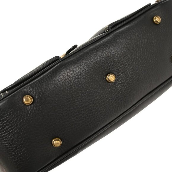 Christian Dior Black Leather Double Saddle Handbag MA-0071 155674 - Picture 5 of 10